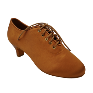 Isabella-8 Wide Dark Tan Latin Heel
